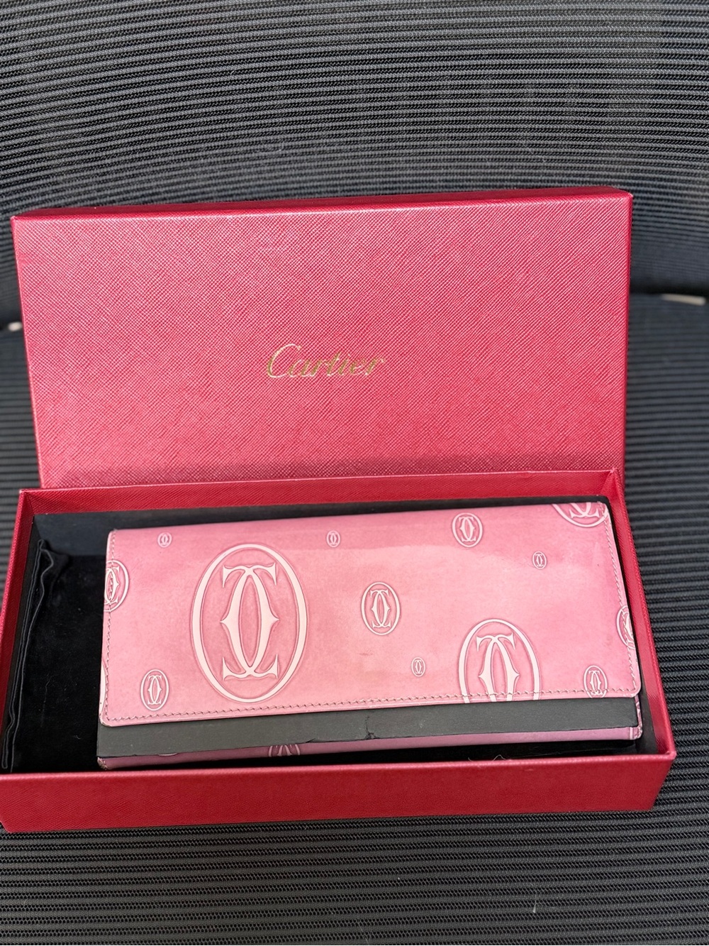 Cartier Happy Birthday Pink Leather Continental Wallet